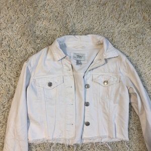 Forever 21 White Jean Jacket
